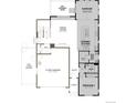This floor plan showcases a gourmet kitchen, great room, sunroom, two-car garage, and a bedroom at 245 Wooten Ave, Brighton, CO 80601