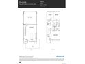 A detailed floor plan showcasing the layout of a two-story home with 3 beds and 2.5 baths at 8949 Yellowcress St, Littleton, CO 80125