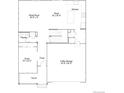 Detailed floor plan of the home's first floor, including dimensions for each room at 687 Raindance St, Erie, CO 80516