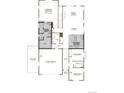 Detailed floor plan showcasing a gourmet kitchen, primary bedroom, and two-car garage at 4601 Thistle Dr, Brighton, CO 80601