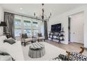 Bright living room featuring stylish furniture, modern decor, and a seamless flow to other living spaces at 15919 Xanthia Way, Thornton, CO 80602