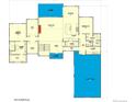 Detailed floor plan showcasing the layout, including a Primary suite, open kitchen, and a three-car garage at 5316 Flora Way, Arvada, CO 80004