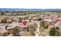 An aerial view showing the home's location within the community at 9450 Sori Ln, Highlands Ranch, CO 80126