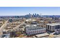 Expansive aerial view showcasing the city skyline and neighborhood, highlighting the property's prime location at 2741 W 28Th Ave # 2, Denver, CO 80211