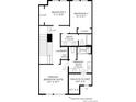 Upper level floor plan with three bedrooms, two bathrooms, and laundry at 634 Saddle Dr, Erie, CO 80516