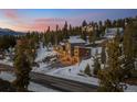 Luxury mountain home with stunning sunset views and spacious driveway at 1259 Baldy Rd, Breckenridge, CO 80424