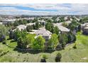 Gorgeous neighborhood view with mature trees and well-manicured lawns at 9278 E Aspen Hill Pl, Lone Tree, CO 80124