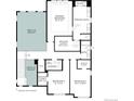 Second-floor plan featuring a primary bedroom with a walk-in closet, two additional bedrooms, and a laundry room at 6311 Las Palmas Pt, Parker, CO 80134