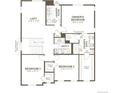 Upstairs floor plan featuring a loft, laundry room, 3 bedrooms and 2 baths, including an owner's suite at 2681 Sawyer Ln, Erie, CO 80026