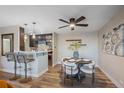 Comfortable dining area with modern lighting and stylish decor at 955 Eudora St # 203E, Denver, CO 80220