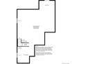 Floor plan of unfinished basement, showing potential layout of the space at 6353 Verve Ln, Parker, CO 80134