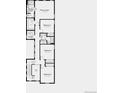 Detailed second floor floor plan featuring the primary suite, laundry room, and three bedrooms at 2087 Generations Aly, Brighton, CO 80601