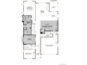Detailed floor plan showcasing the layout of the home, including the bedrooms, bathrooms, and kitchen at 1371 Lumber Ridge N Cir, Erie, CO 80516