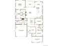 Detailed floor plan showcasing the layout of a home, including bedrooms, kitchen, living spaces, and garage at 5546 Tamarack Ave, Firestone, CO 80504