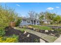 Well-maintained home showcasing a beautifully landscaped front yard with mature trees at 835 S Shoshone St, Denver, CO 80223