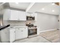Updated kitchen, white cabinets, stainless steel appliances at 2707 Valmont Rd # 106B, Boulder, CO 80304