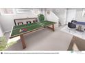 Finished basement area featuring a ping pong table and a seating area with a dining table at 1593 W 166Th Ave, Broomfield, CO 80023