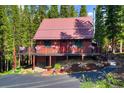 Exterior of a cozy cabin featuring a charming deck and beautifully landscaped yard at 324 County Road 672, Breckenridge, CO 80424