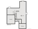 Lower level unfinished basement floor plan with storage and unexcavated areas at 1714 Morgan Dr, Erie, CO 80516