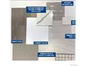Sample board displaying the interior finishes including cabinet colors, tile, flooring and backsplash selections at 682 Belay St, Erie, CO 80516