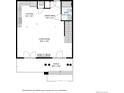 Floor plan showing kitchen, dining area, living room, bath, and porch at 1950 N Logan St # 102, Denver, CO 80203