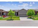 Charming single Gathering home with manicured front lawn and two car garage at 22656 E Glidden Dr, Aurora, CO 80016