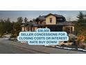 Inviting home exterior showcasing a stone facade, balcony, three-car garage, and meticulous landscaping at 1803 Avenida Del Sol, Castle Rock, CO 80104