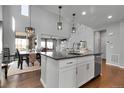 Modern open-concept kitchen featuring stainless steel appliances, a center island, and eat in dining area at 4781 Basalt Ridge Cir, Castle Rock, CO 80108