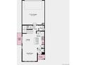 Detailed first-floor floor plan showing kitchen, living spaces, garage and patio at 2079 Generations Aly, Brighton, CO 80601