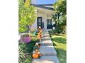 Charming front porch with pumpkins, colorful planters, and a welcoming entryway at 17826 E 107Th Way, Commerce City, CO 80022