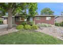 Attractive brick home featuring a well-maintained front yard with lush landscaping at 632 Wyoming St, Golden, CO 80403