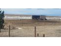 Horses grazing in a fenced pasture with shelter, offering a peaceful rural setting with distant mountains at 15300 Cavanaugh Rd, Keenesburg, CO 80643
