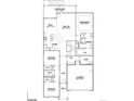 Floor plan featuring three bedrooms, a kitchen, dining room, Gathering room, and main bedroom with attached bathroom at 8946 S Rome Ct, Aurora, CO 80016