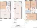 Floorplan of home layout, depicting the location of bedrooms, bathrooms, kitchen, and living room at 9605 W David Ave, Littleton, CO 80128