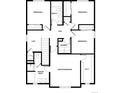 Upstairs floor plan featuring four bedrooms, two bathrooms, loft, and laundry room at 48195 Shetland Dr, Bennett, CO 80102