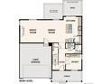 Floor plan showcasing the open-concept layout of the main level, including the great room and kitchen at 12354 E 101St Dr, Commerce City, CO 80022