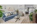 Bright living room features a plush rug, comfortable seating, and modern decor at 12366 Nate Cir, Parker, CO 80134