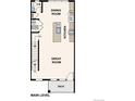 Main level floor plan including great room, dining room, kitchen with island, and deck at 6814 Merseyside Ln, Castle Pines, CO 80108