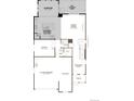Layout of the first floor showing the gourmet kitchen, study, 2-car garage and porch at 24950 E 42Nd Ave, Aurora, CO 80019