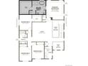 Second-story floor plan with primary bedroom, 3 bedrooms, 2 baths, and laundry room at 24950 E 42Nd Ave, Aurora, CO 80019
