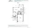 First-floor blueprint showcases an open kitchen, dining area, and great room layout at 1300 Stillspring Ln, Castle Pines, CO 80108