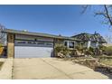 Traditional home featuring an attached garage and meticulously maintained front yard at 11123 Clermont Dr, Thornton, CO 80233