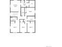Upstairs floor plan showcasing a primary suite with a walk-in closet, four additional bedrooms, and a laundry room at 3879 N Shawnee St, Aurora, CO 80019