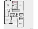 Upstairs floorplan showing the layout of the primary suite, bedrooms and laundry room at 39682 Penn Rd, Elizabeth, CO 80107