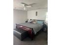 Spacious main bedroom featuring carpeted floors, ceiling fan, and large window allowing ample natural light at 14141 E Baltic Pl, Aurora, CO 80014