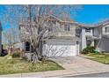 Charming two-story home with a well-manicured lawn, mature tree and a two car garage at 9508 Elk Mountain Cir, Littleton, CO 80125