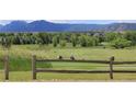 Scenic golf course view featuring lush greenery, sand traps and a distant mountain range at 4133 Niblick Dr, Longmont, CO 80503