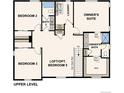 Upper level floor plan features an owner's suite and multiple bedrooms at 3494 N Irvington St, Aurora, CO 80019