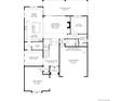 Detailed first floor plan showcasing the layout with dimensions for rooms and features at 6289 Cristobal Pt, Parker, CO 80134