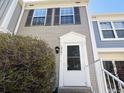 Close up shot of the front door of the home at 10561 W Dartmouth Ave, Lakewood, CO 80227